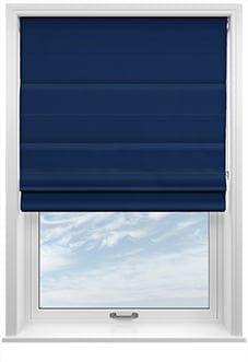 Shima Faux Silk, Indigo - Twist&Fit Roman Blind
